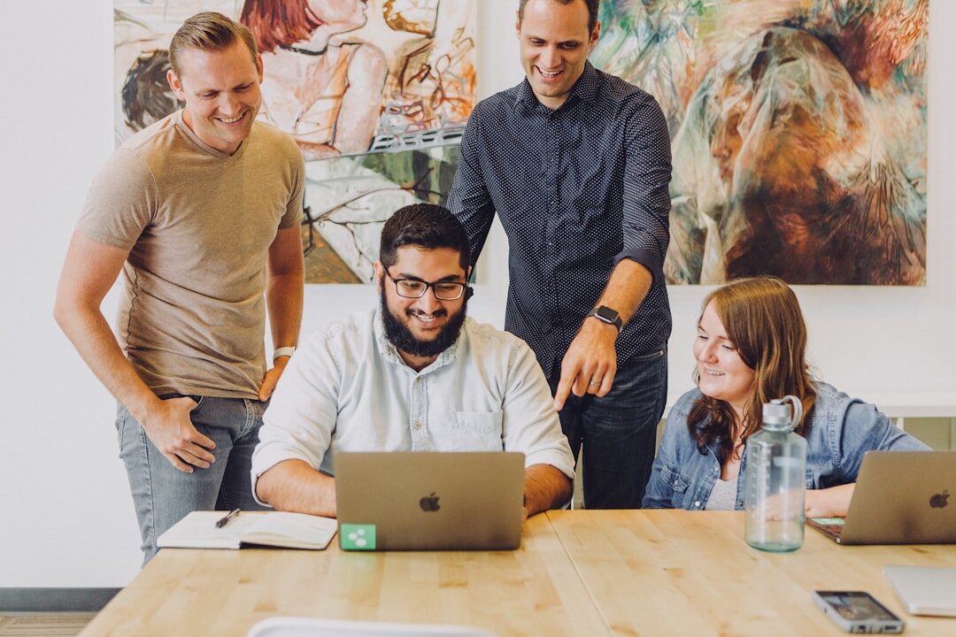 team collaboration in office