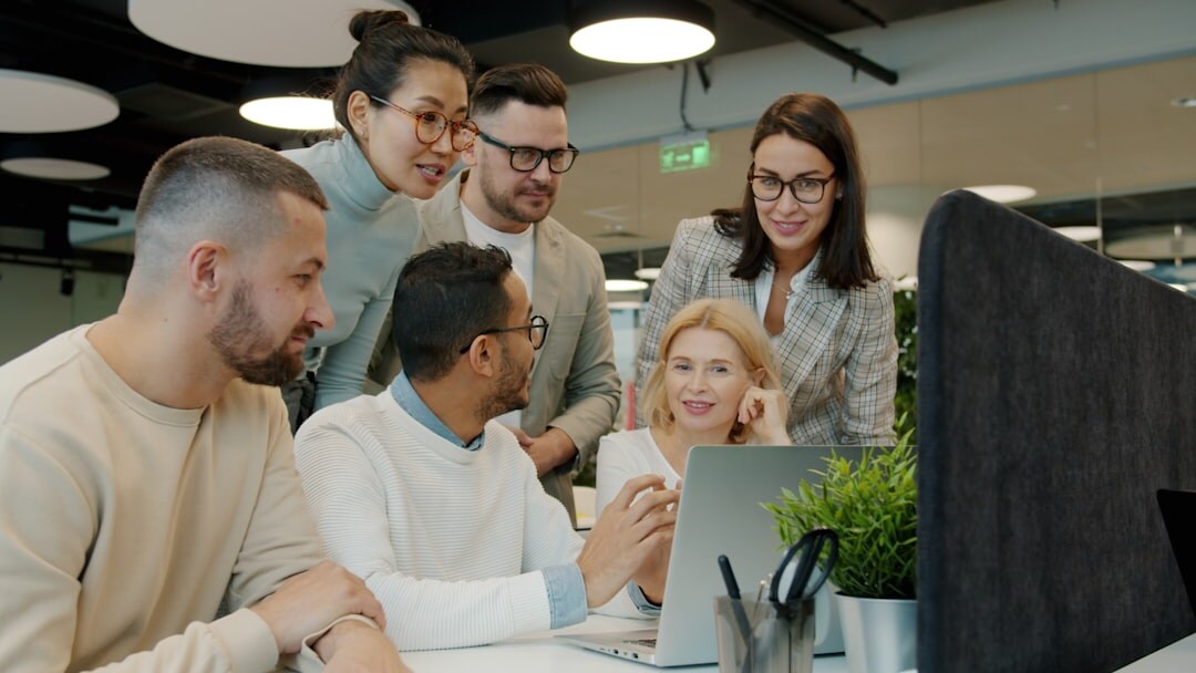 team discussion in office