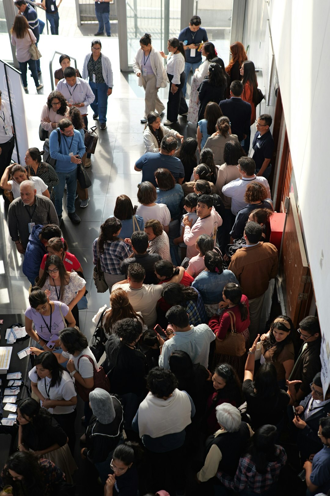 Business professionals networking at a conference event